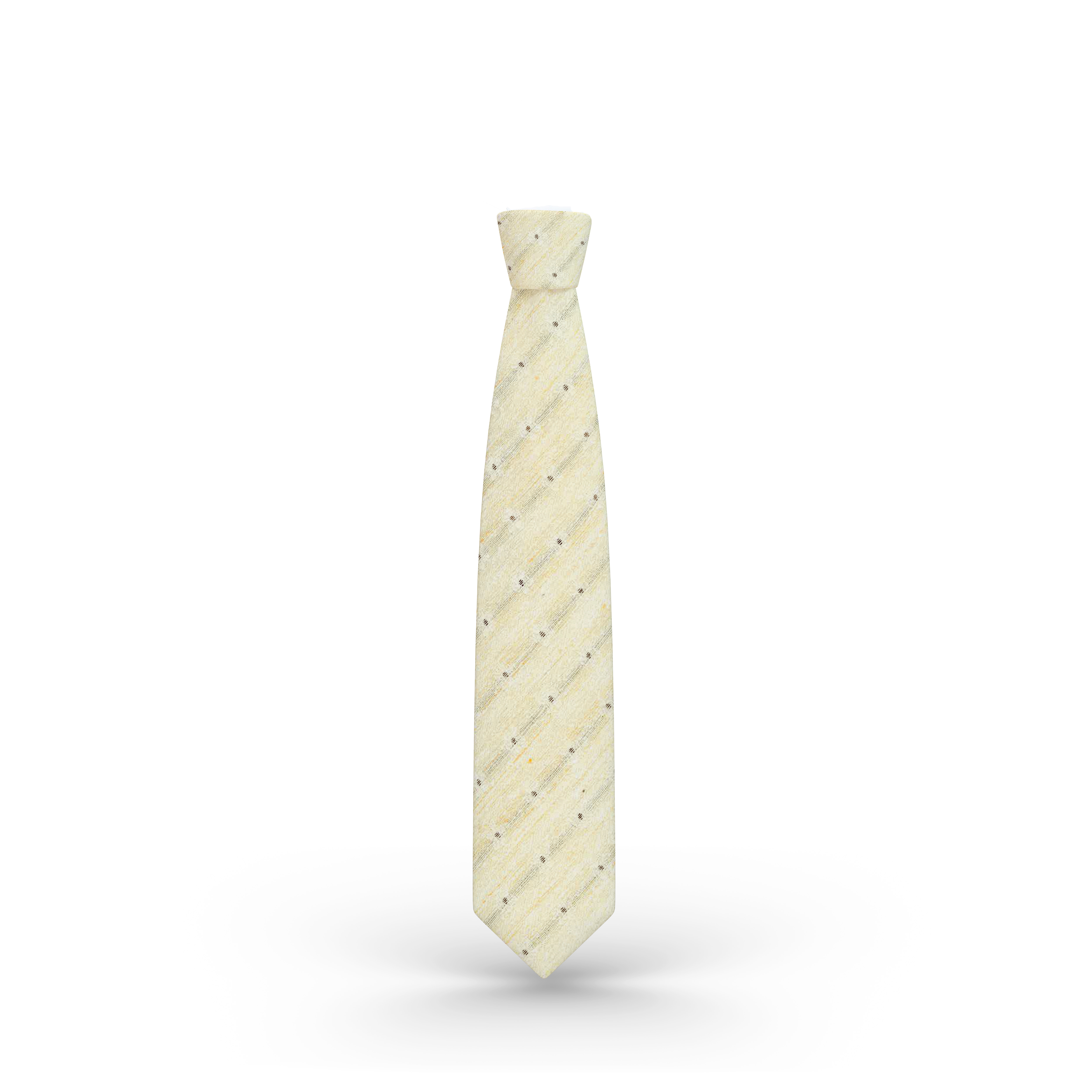 InStitchu Collection Beige Floral Tie